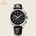 High Quality Quartz Steel Watch with Leather Watch 72440